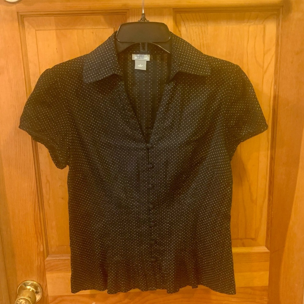 Ann Taylor Swiss dot blouse. Size 6